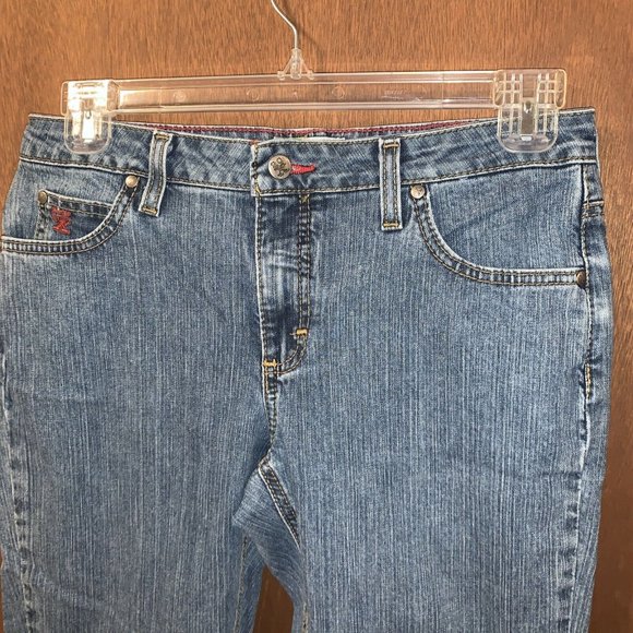 VF Jeanswear 20X Denim Blue Jean Size 9/10 x 32 Horse/Horseshoe On Back Pocket - Picture 6 of 15